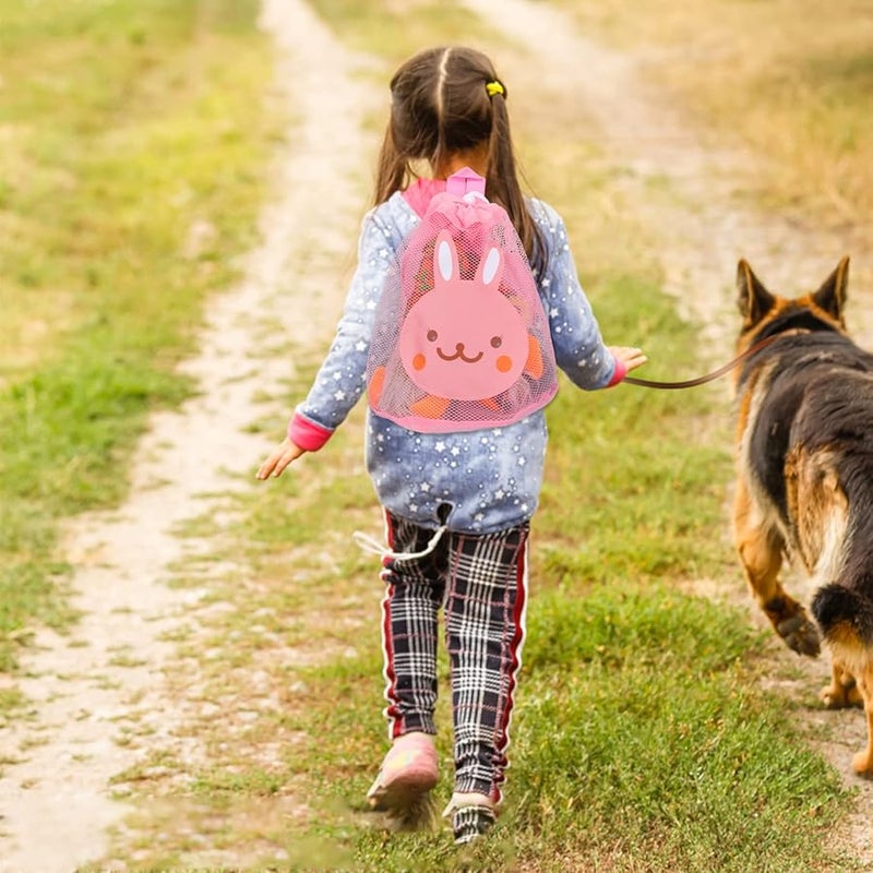 حقيبة ألعاب شاطئ كبيرة سعة شبكية كرتونية للأطفال لتخزين ألعاب الرمل للسفر والترفيه - Image 2